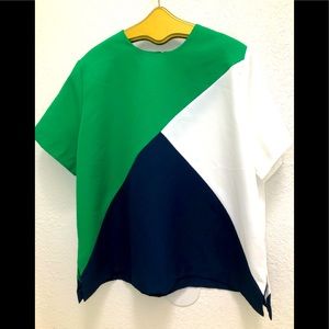 Plus size vintage short sleeve blouse